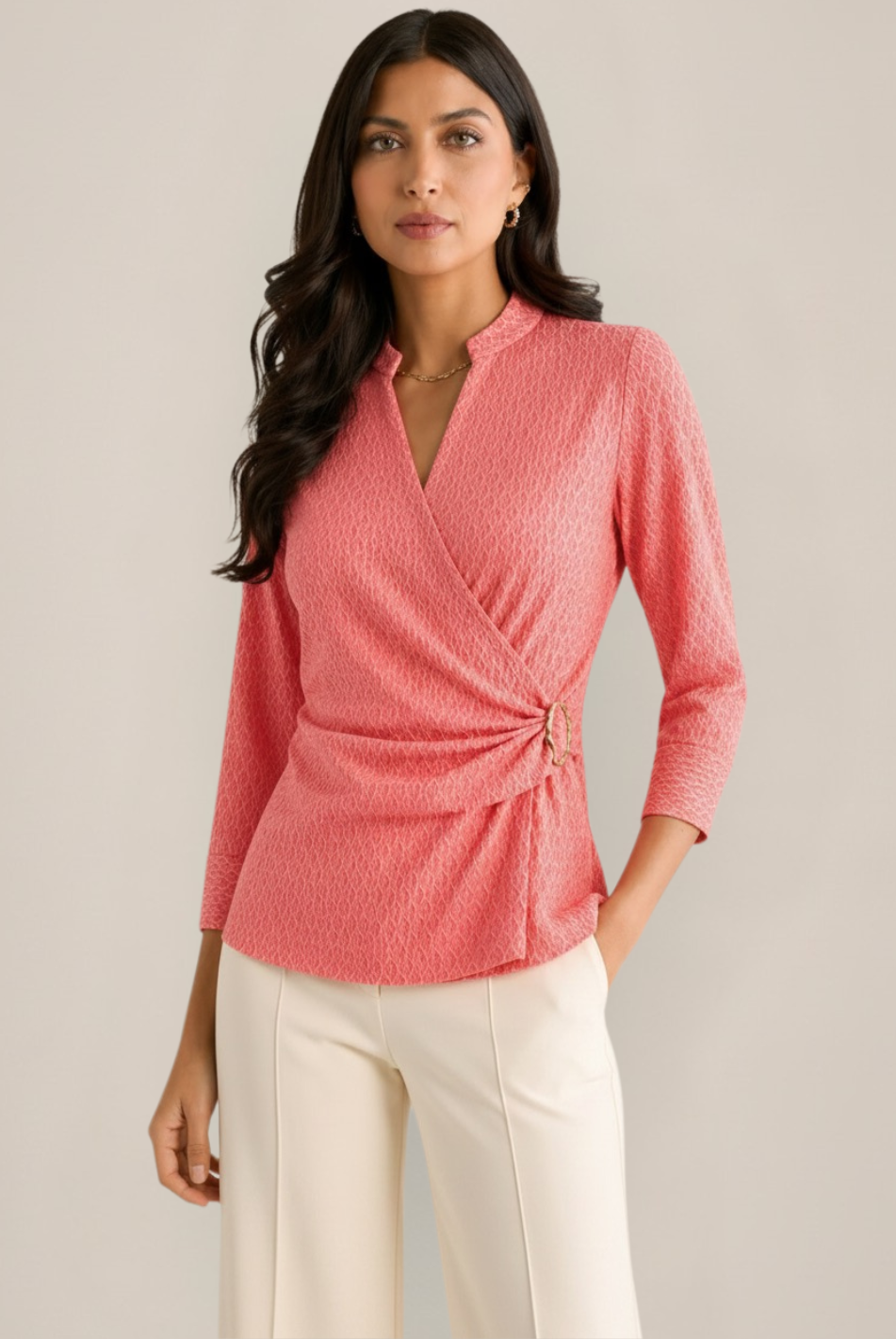 Kate & Pippa Rocco Top In Coral Print-Kate & Pippa