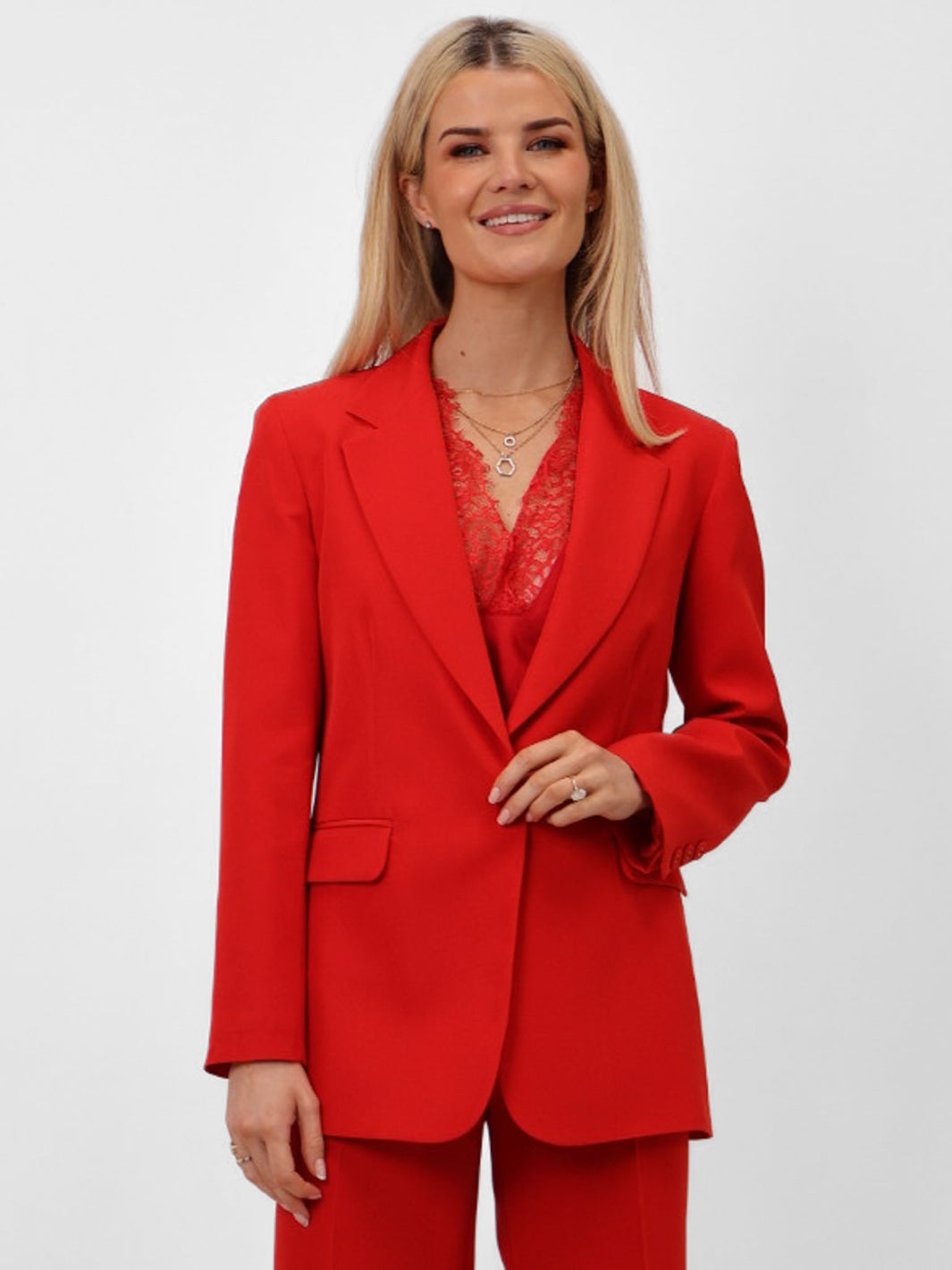 Kate & Pippa Sassari Blazer In Red-Kate & Pippa Autumn/Winter Ladies Clothing