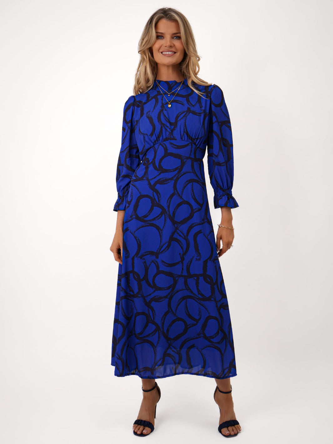 Kate & Pippa Simona Midi Dress In Royal Blue / Navy-Kate & Pippa Autumn/Winter Ladies Clothing