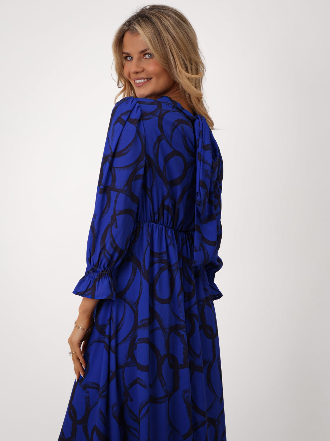 Kate & Pippa Simona Midi Dress In Royal Blue / Navy-Kate & Pippa Autumn/Winter Ladies Clothing