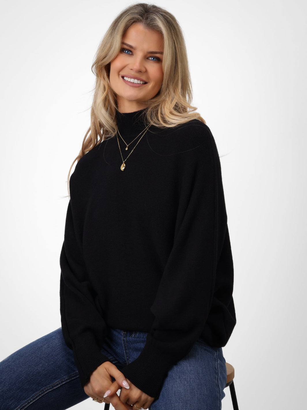 Kate & Pippa Verona Knit Jumper In Black-Kate & Pippa Autumn/Winter Ladies Clothing