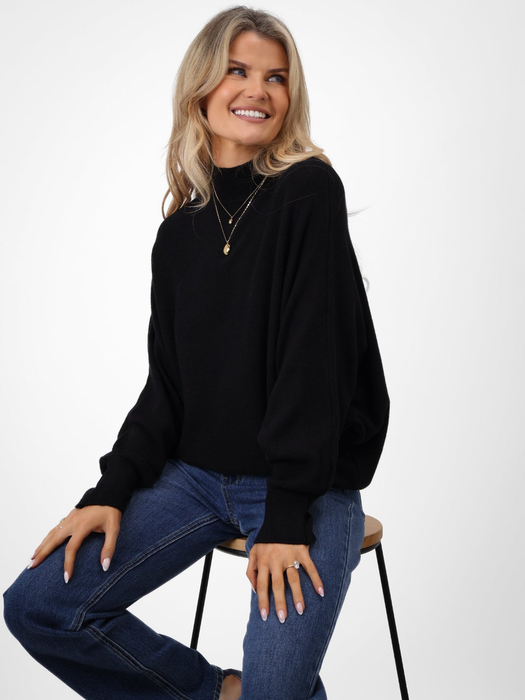 Kate & Pippa Verona Knit Jumper In Black-Kate & Pippa Autumn/Winter Ladies Clothing