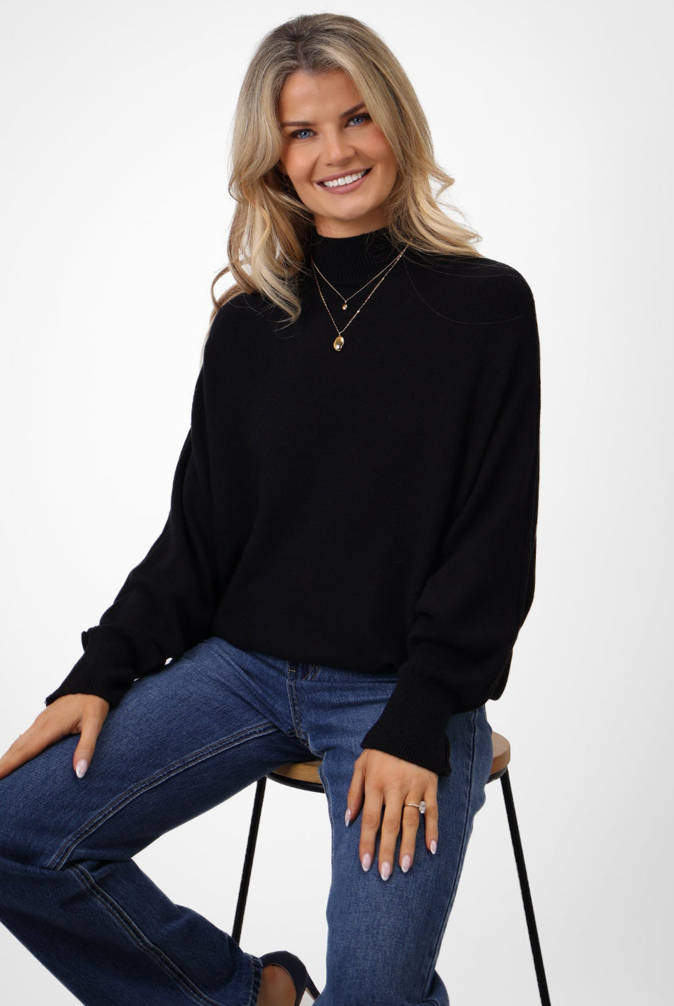 Kate & Pippa Verona Knit Jumper In Black-Kate & Pippa Autumn/Winter Ladies Clothing