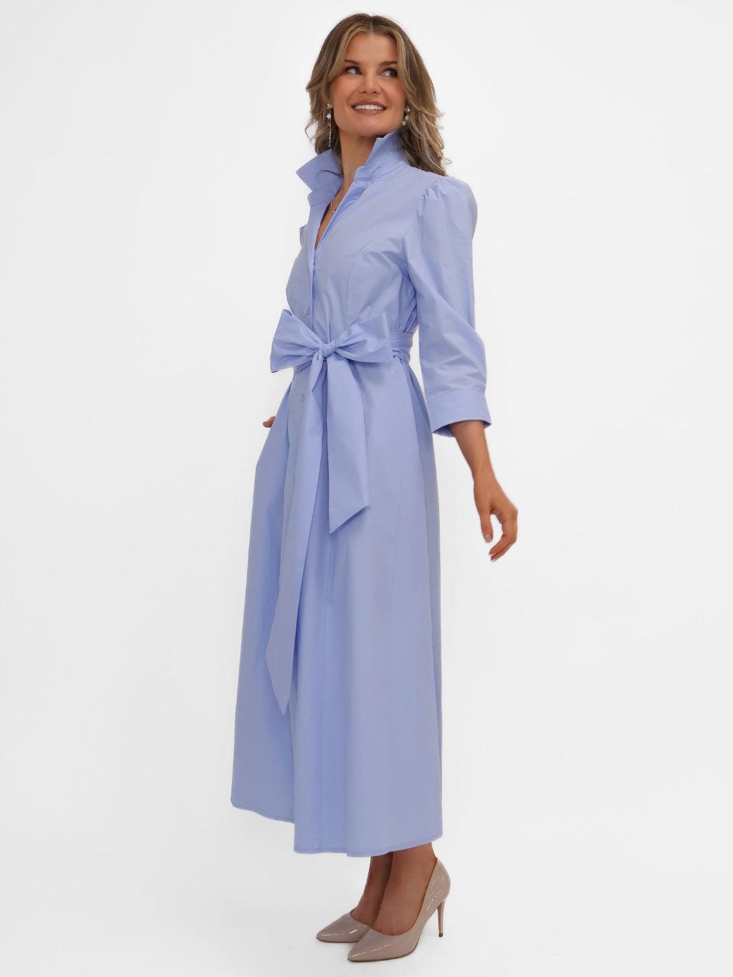 Kate & Pippa Victoria Midi Dress In Light Blue-Kate & Pippa