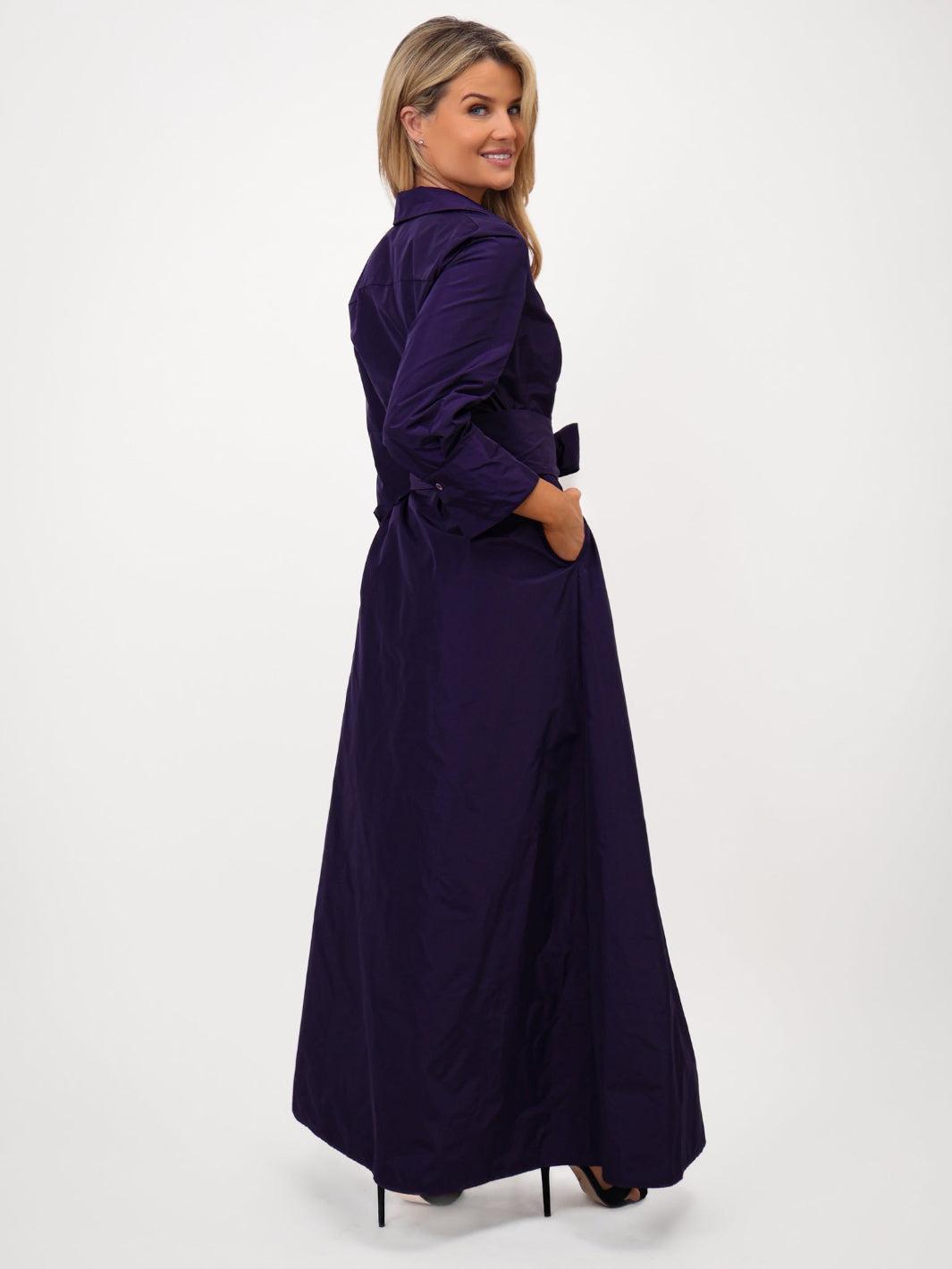 Kate & Pippa Victoria Taffeta Maxi Dress In Purple-Kate & Pippa Autumn/Winter Ladies Clothing