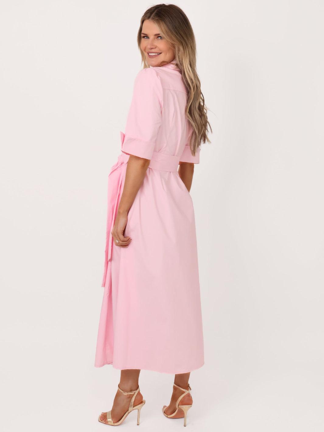 Kate & Pippa Whitney Midi Dress In Light Pink-Kate & Pippa