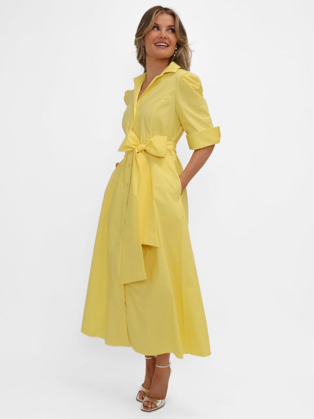 Kate & Pippa Whitney Midi Dress In Yellow-Kate & Pippa