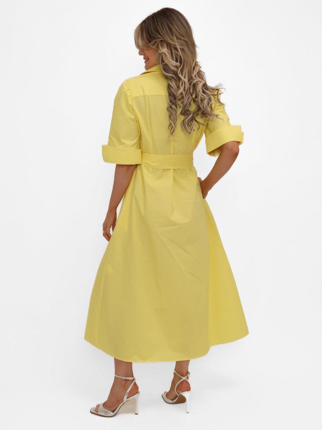 Kate & Pippa Whitney Midi Dress In Yellow-Kate & Pippa