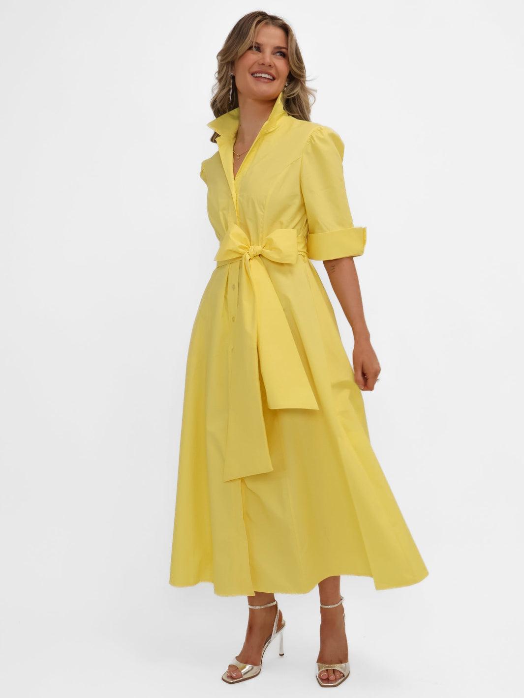 Kate & Pippa Whitney Midi Dress In Yellow-Kate & Pippa