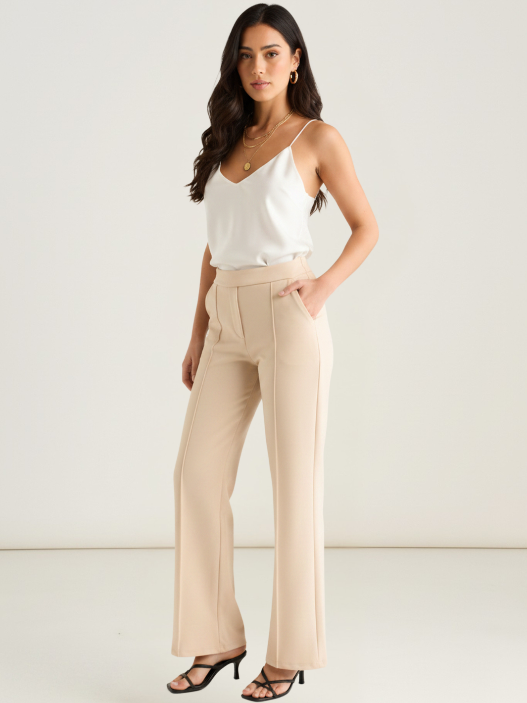 Kate & Pippa Yale Trousers In Soft Beige-Kate & Pippa