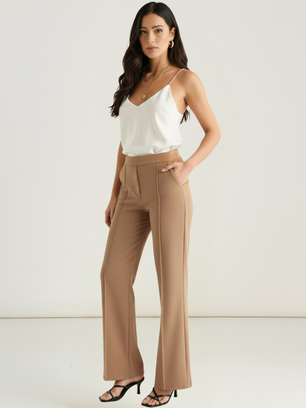 Kate & Pippa Yale Trousers In Tan-Kate & Pippa