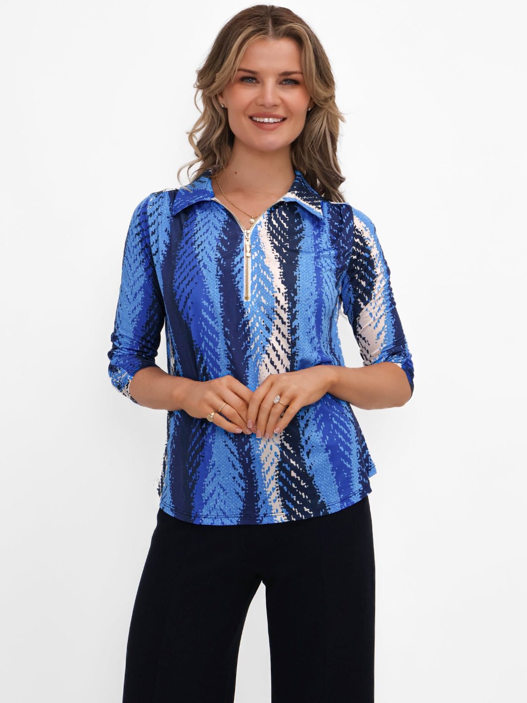Kate & Pippa Zip Top In Royal Blue-Kate & Pippa
