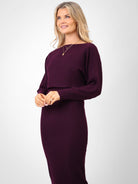 Kate & Pippa Amelia Knit Dress In Mulberry-Kate & Pippa Autumn/Winter Ladies Clothing