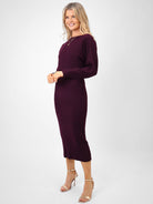 Kate & Pippa Amelia Knit Dress In Mulberry-Kate & Pippa Autumn/Winter Ladies Clothing