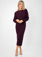 Kate & Pippa Amelia Knit Dress In Mulberry-Kate & Pippa Autumn/Winter Ladies Clothing