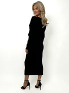 Kate & Pippa Amelia Knitted Dress In Black-Kate & Pippa