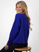 Kate & Pippa Annabelle Knit Jumper In Royal Blue-Kate & Pippa Autumn/Winter Ladies Clothing