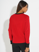 Kate & Pippa Aspen Bow Knit In Red-Kate & Pippa