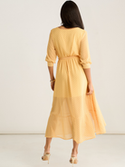 Kate & Pippa Ballerina Midi Dress In Yellow Print-Kate & Pippa
