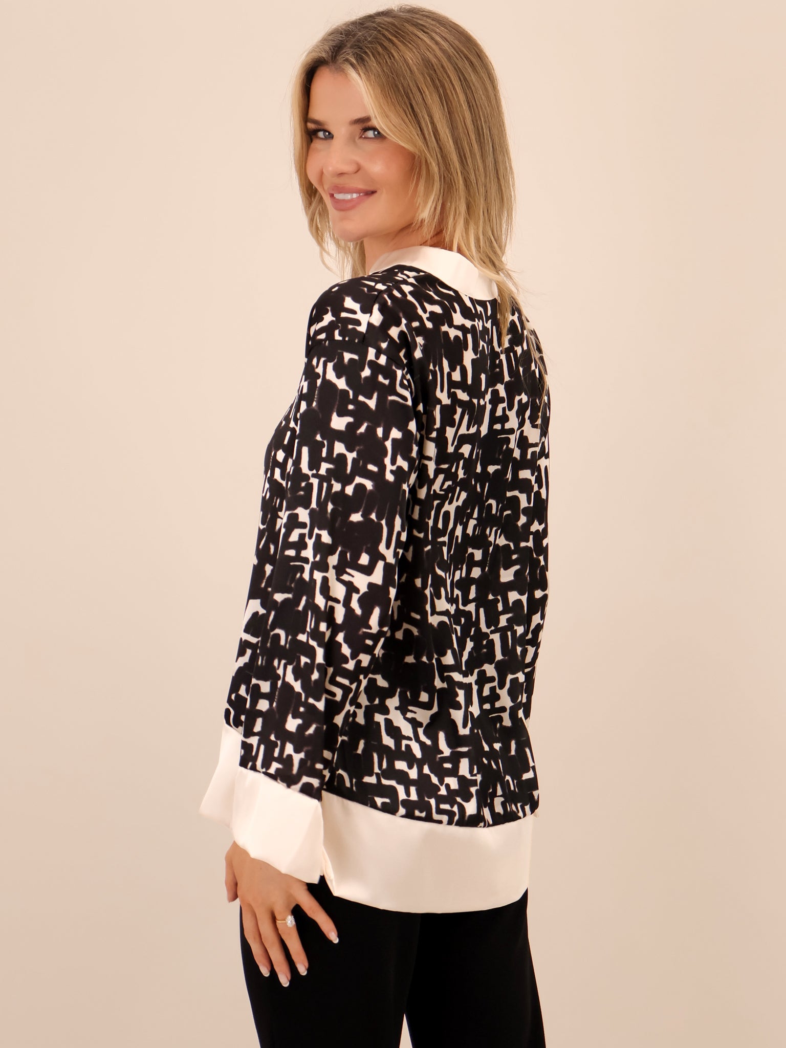Kate & Pippa Barca Top In Black-Nicola Ross