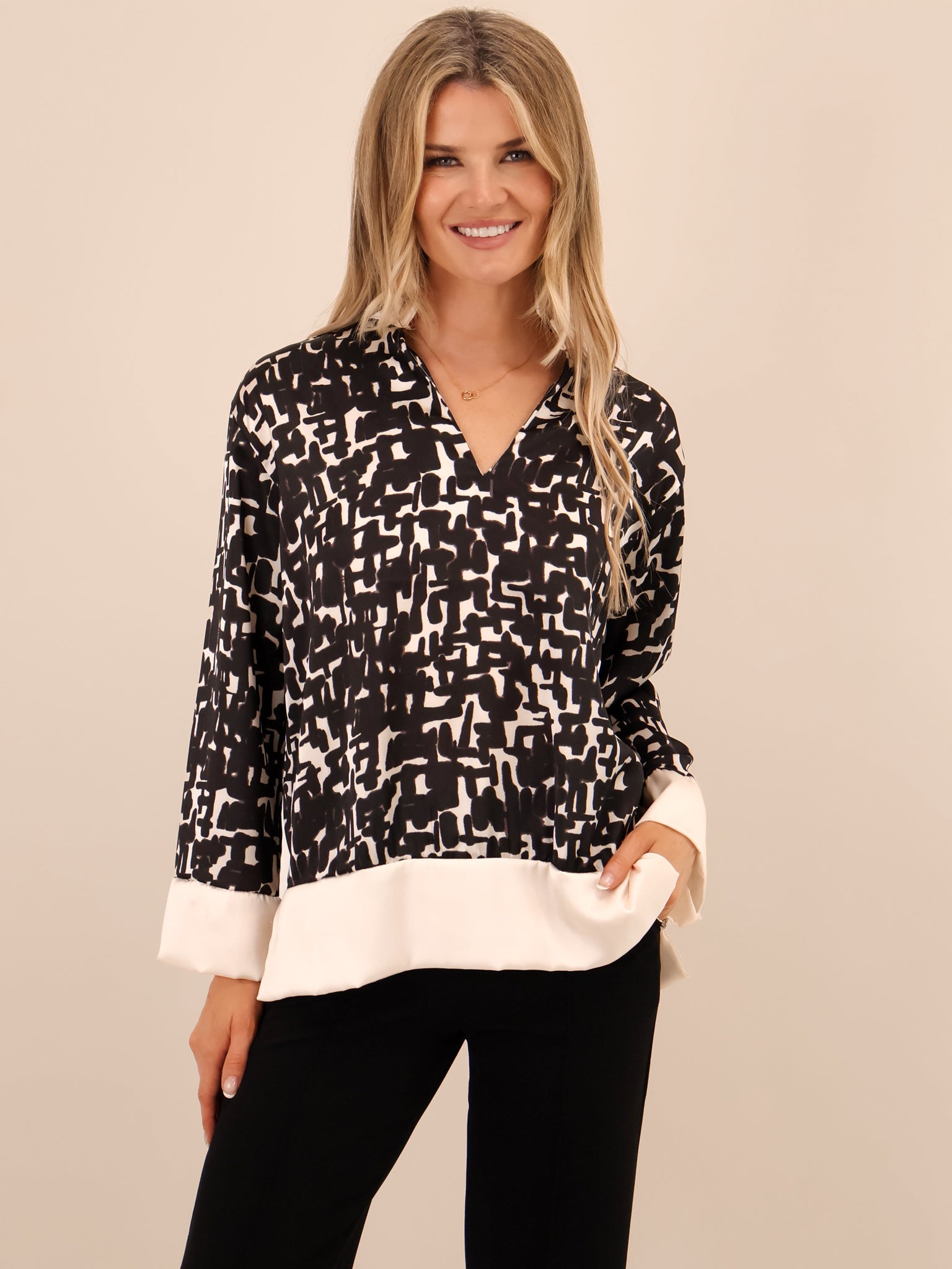 Kate & Pippa Barca Top In Black-Nicola Ross