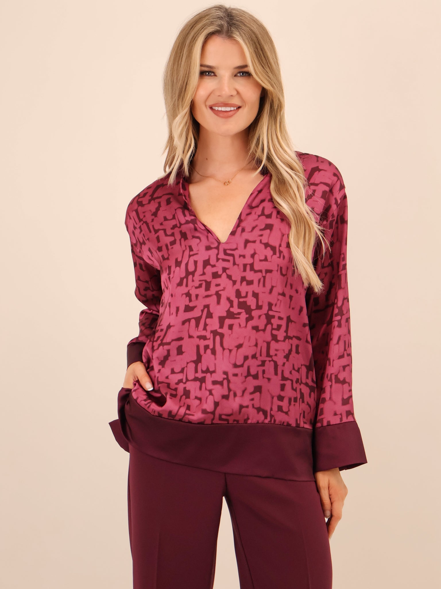 Kate & Pippa Barca Top In Pink-Nicola Ross