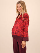 Kate & Pippa Barca Top In Red-Nicola Ross