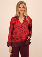 Kate & Pippa Barca Top In Red-Nicola Ross