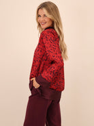 Kate & Pippa Barca Top In Red-Nicola Ross