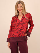 Kate & Pippa Barca Top In Red-Nicola Ross