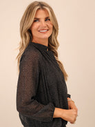 Kate & Pippa Bella Band Top In Black-Nicola Ross