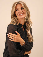 Kate & Pippa Bella Band Top In Black-Nicola Ross