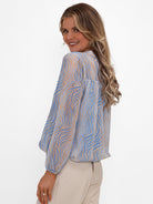 Kate & Pippa Bella Band Top In Light Blue Animal-Kate & Pippa