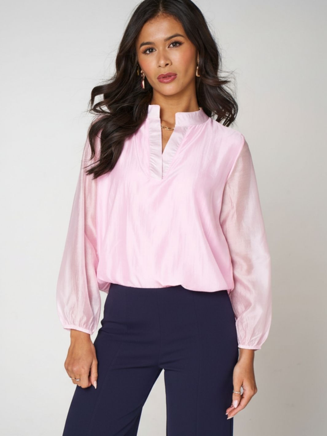 Kate & Pippa Bella Band Top In Light Pink-Kate & Pippa