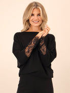 Kate & Pippa Blakely Lace Knit In Black-Kate & Pippa