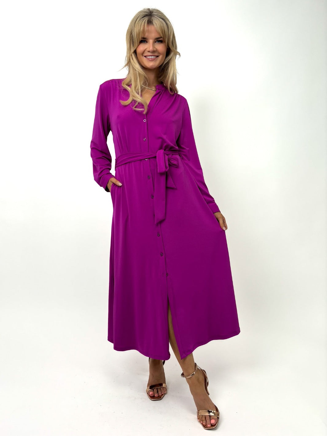 Kate & Pippa Capri Dress In Magenta-Kate & Pippa