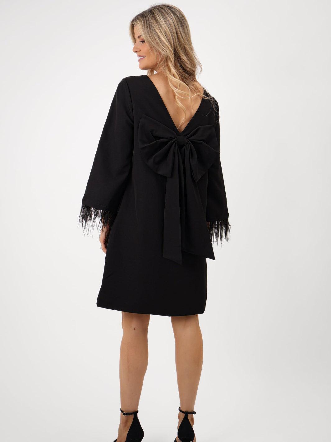 Kate & Pippa Dakota Mini Shift Dress In Black-Kate & Pippa Autumn/Winter Ladies Clothing