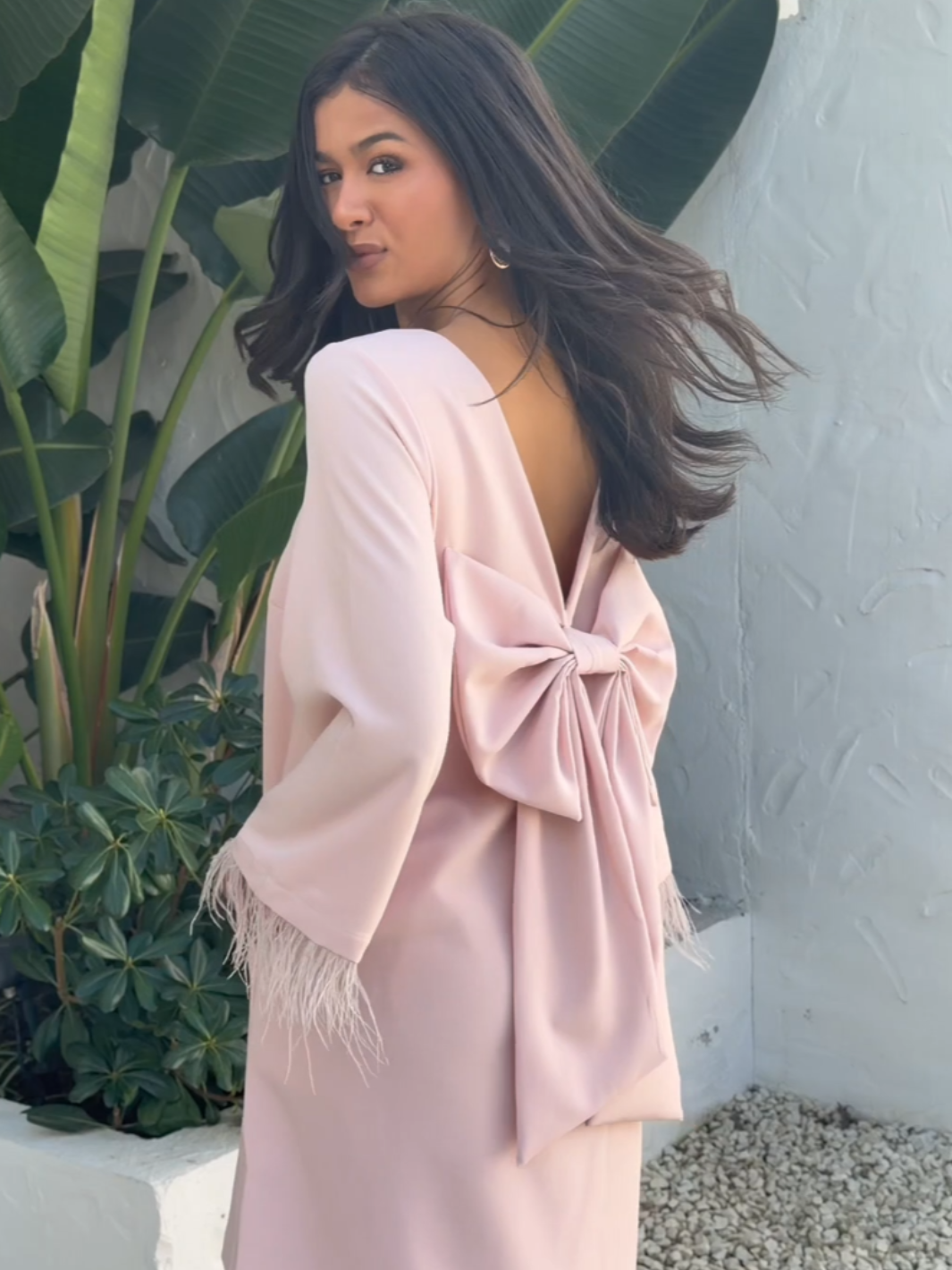 Kate & Pippa Dakota Mini Shift Dress In Pale Pink-Kate & Pippa