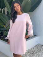 Kate & Pippa Dakota Mini Shift Dress In Pale Pink-Kate & Pippa