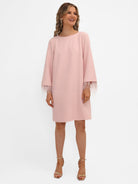 Kate & Pippa Dakota Mini Shift Dress In Pale Pink-Kate & Pippa