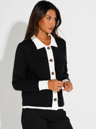 Kate & Pippa Dani Cardigan In Black / White-Kate & Pippa