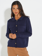 Kate & Pippa Dani Cardigan In Navy-Kate & Pippa