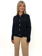 Kate & Pippa Dani Knit Cardigan In Black-Kate & Pippa