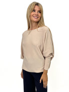 Kate & Pippa Elba Knit Jumper In Beige-Kate & Pippa