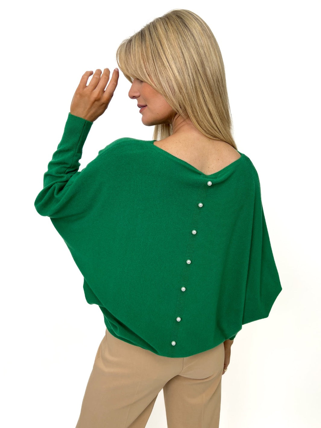 Kate & Pippa Elba Knit Jumper In Forest Green-Kate & Pippa