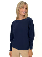 Kate & Pippa Elba Knit Jumper In Navy-Kate & Pippa