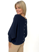 Kate & Pippa Elba Knit Jumper In Navy-Kate & Pippa