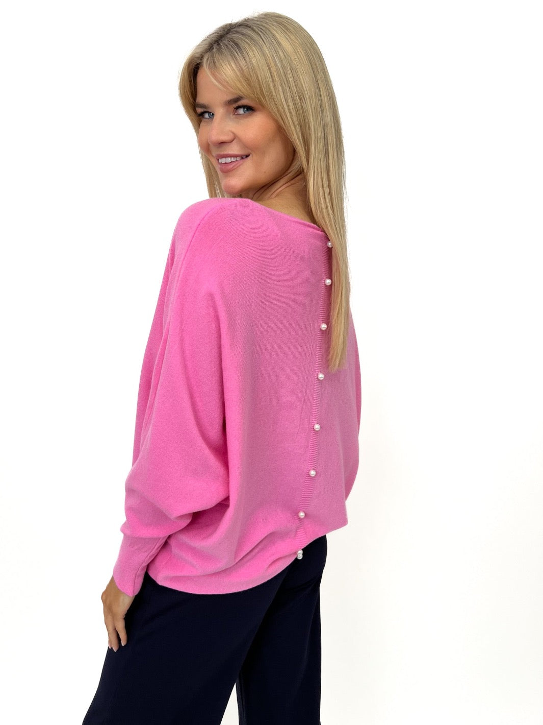 Kate & Pippa Elba Knit Jumper In Pink-Kate & Pippa