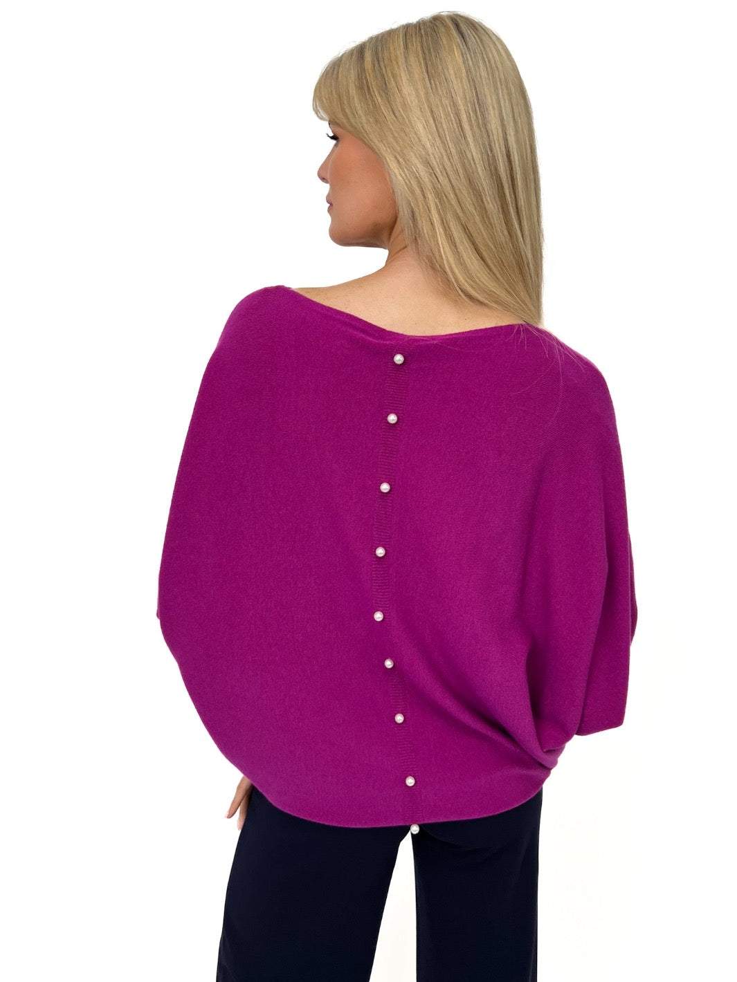 Kate & Pippa Elba Knit Jumper In Plum-Kate & Pippa