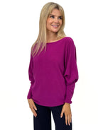 Kate & Pippa Elba Knit Jumper In Plum-Kate & Pippa